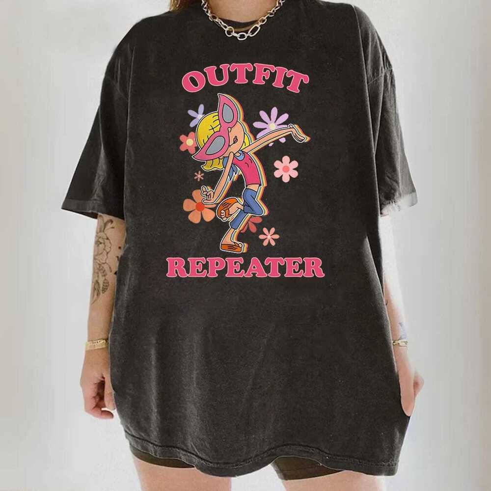 Lizzie McGuire Shirt, Outfit Repeater Shirt Black